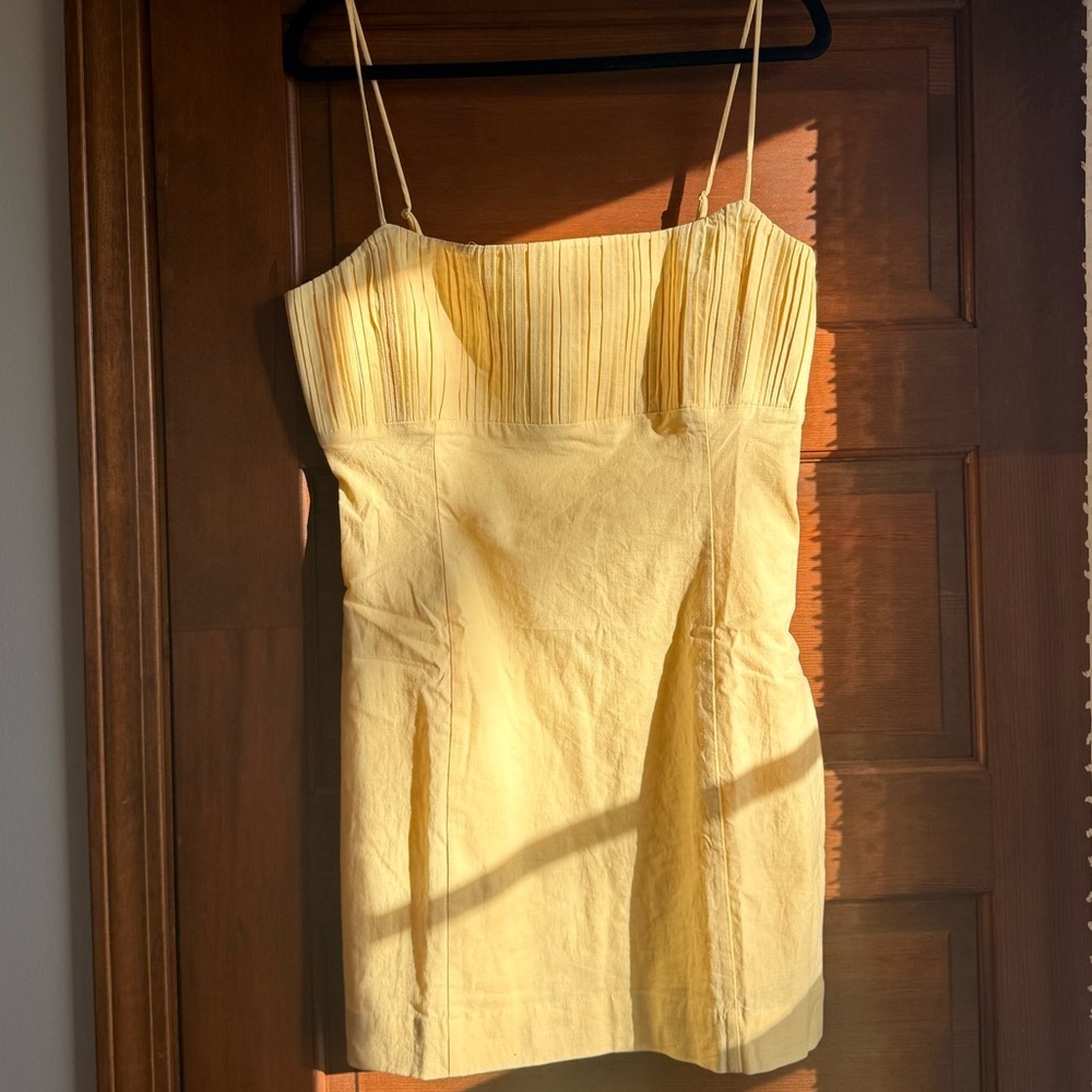 Anthropologie The Ophelia Sleeveless Linen Slim Mini Dress by Maeve 💛🌼 - Picture 3 of 8